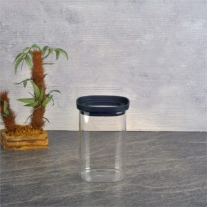 SILIKON-CAM KAPAKLI KARE CAM KAVANOZ *1200 ML