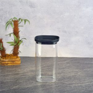 SILIKON-CAM KAPAKLI KARE CAM KAVANOZ *1500 ML