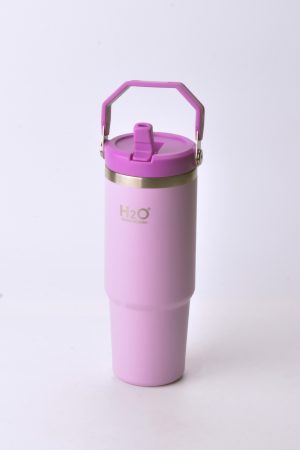 TERMOS KUPA PIPETLI * 900 ML  * MOR