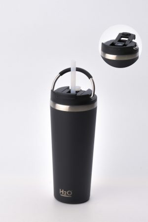 TERMOS PIPETLI KUPA * SIYAH  660 ml