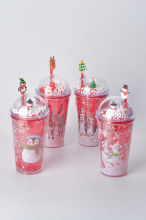 YENI YIL PIPETLI POLIKARBON BARDAK