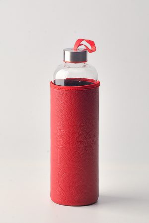 DERI KILIFLI 1 LT CAM MATARA * KIRMIZI