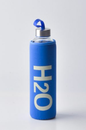 H2O KILIFLI CAM MATARA 750 ML * MAVI