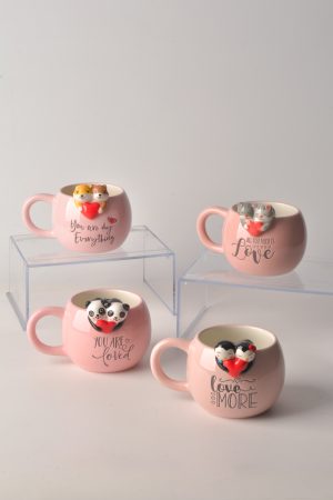 3D HAYVAN SARKAN SEVGILI KUPA 420 ML