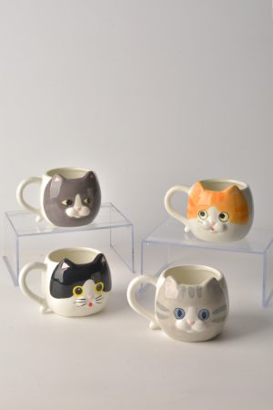 3D KEDI FIGÜRLÜ KUPA 450 ML