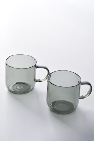 IKILI CAM KUPA * 380 ML * FÜME