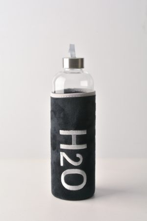 H2O PELUS KILIFLI CAM MATARA 1000 ML * SIYAH